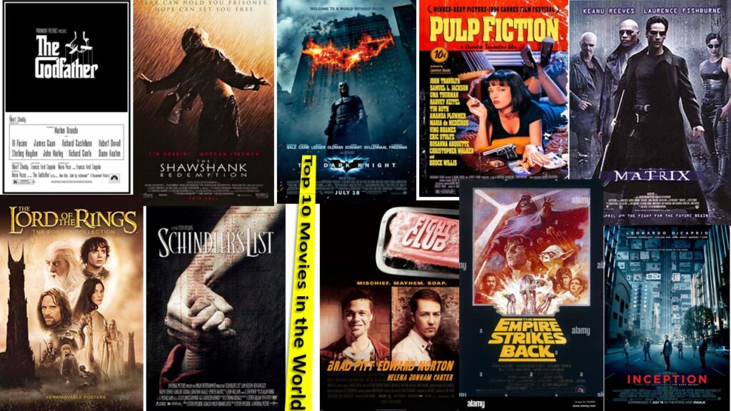 Top 10 Movies in the World: Introduction, List, Wiki Links, and Keynotes