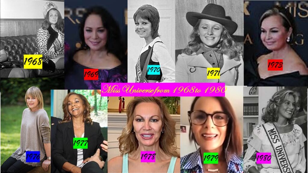 Miss Universe from 1968 to 1980