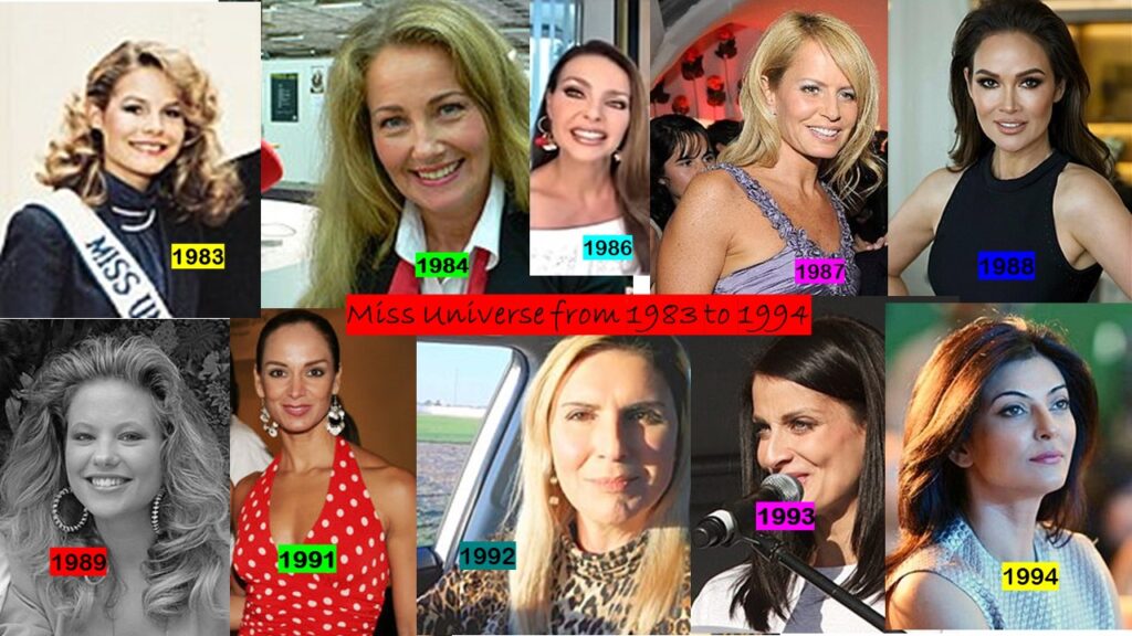 Miss Universe from 1983 to 1994