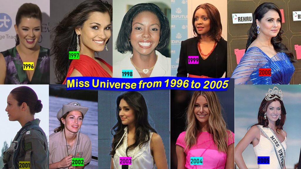Miss Universe from 1996 to 2005
