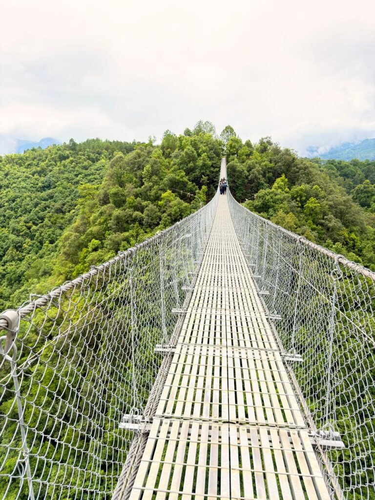 Beauty of Pharping Suspension Bridge