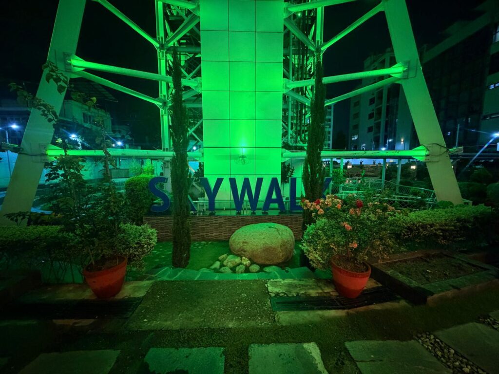 Nepal's first and tallest SKYWALK-Base part in night mode