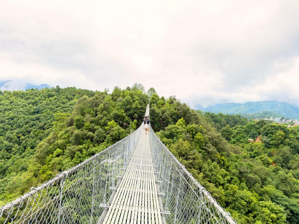 Original view of Pharping Suspension Bridge