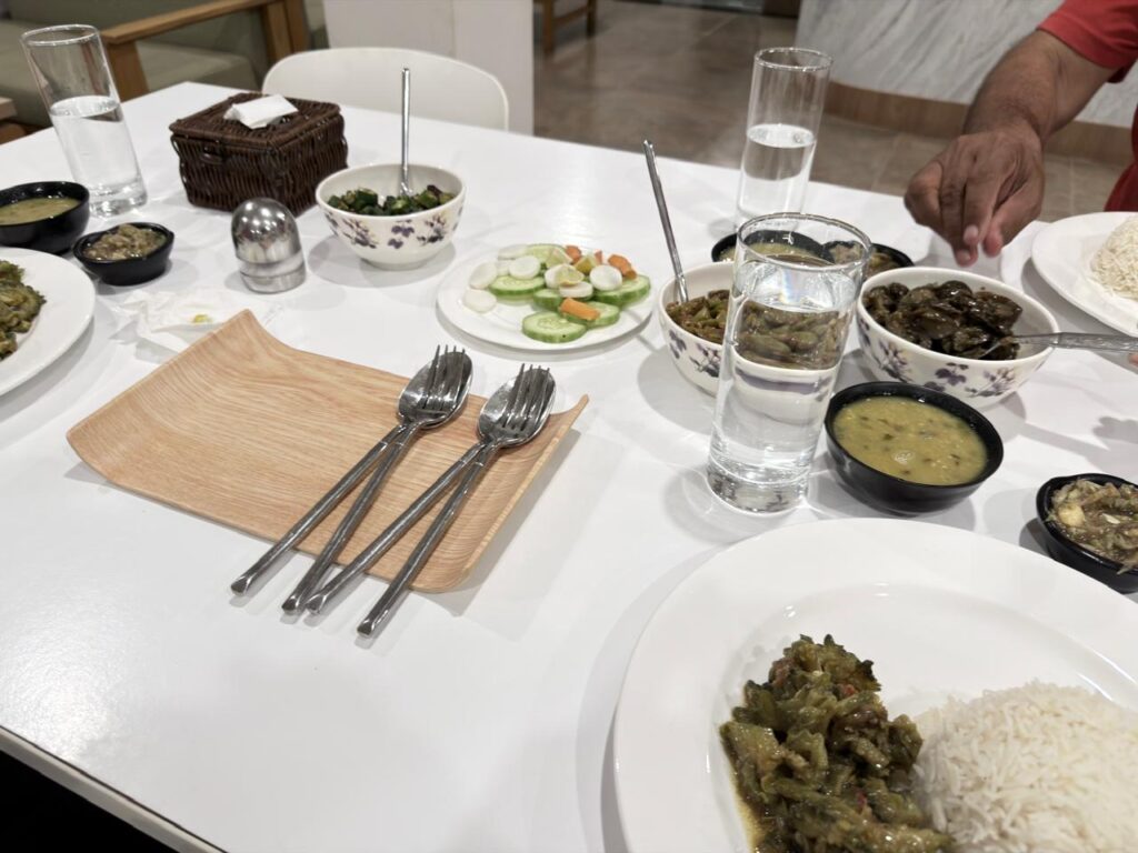 Mid Hill Agro Farm Resort Veg. Dish Ingedients on a dinning table ready to serve